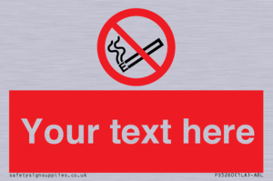 Custom No E-cigarettes / Vaping Sign